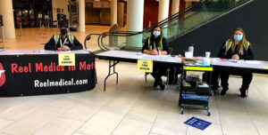 Reel Medics in Motion Covid Screening Table