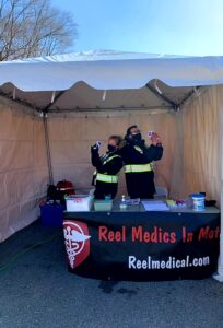 Reel Medics in Motion on Set Tent
