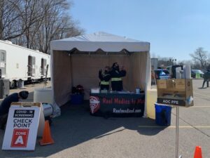 Reel Medics in Motion on Set Tent